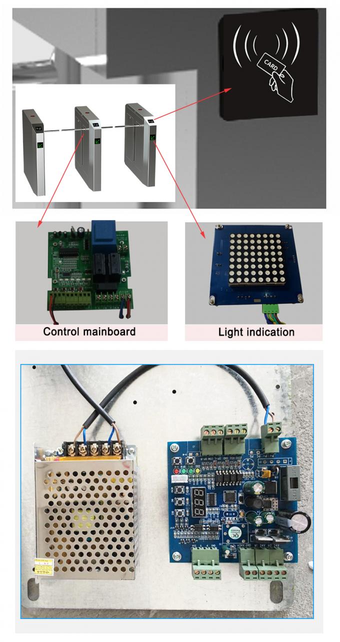 Portone della barriera dell'oscillazione del controllo di accesso di sicurezza di acciaio inossidabile di UNIQSCAN UT570 304